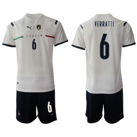 Fußballtrikots Italien Marco Verratti 6 Kinder 2021-2022 Kurzarm Auswärts-trikot kaufen 